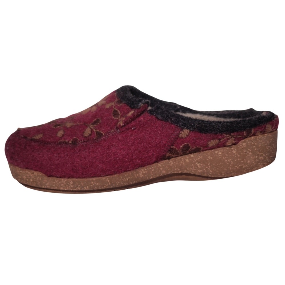Taos Woolderness Embroidered Wool Clog Slippers - Imperfect Sz 36 (US 5-5.5)